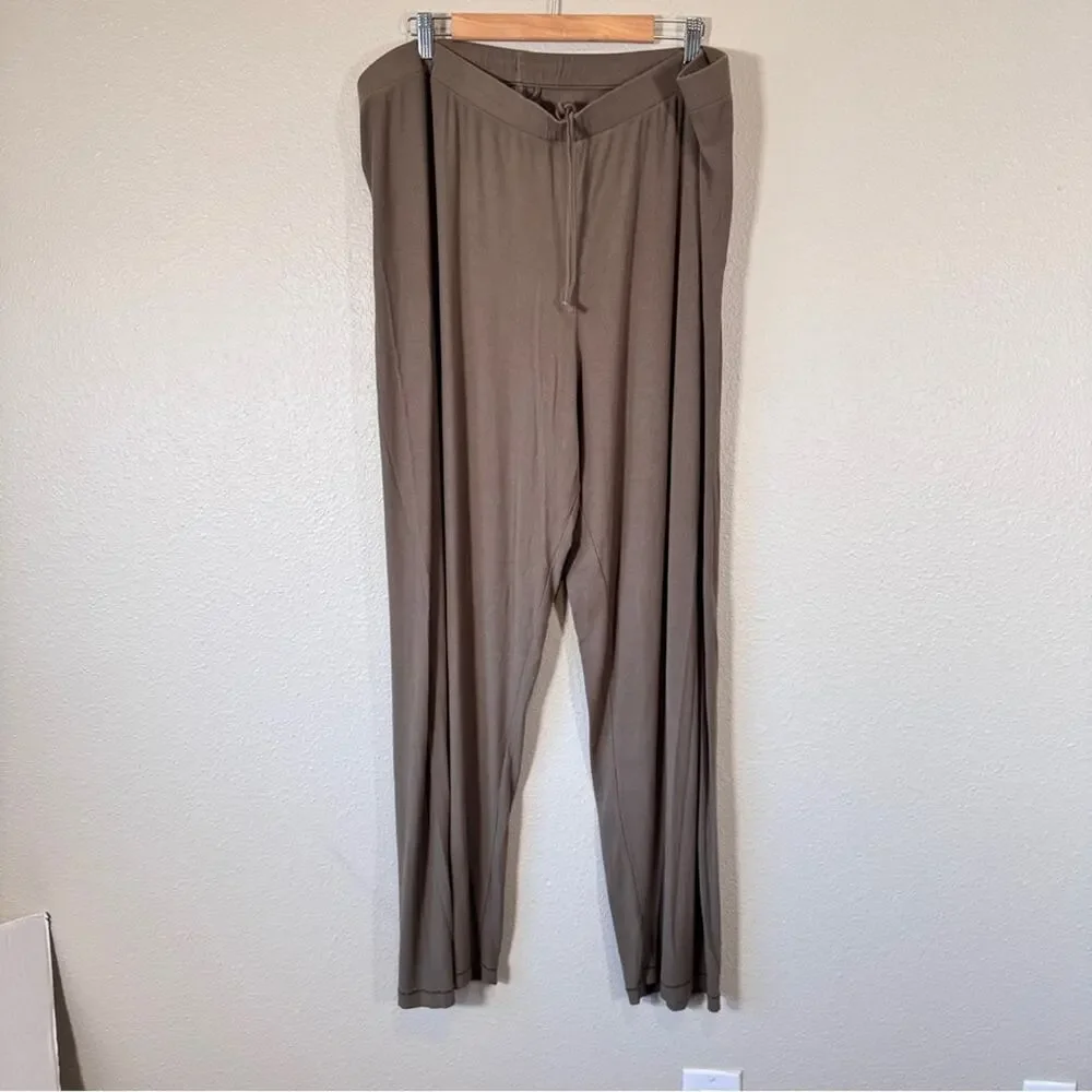 Skims Green Drawstring Waist Casual Lounge Pants Women’s 4X Wide Leg Comfy